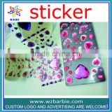 acrylic stone diamond shaped mirror sticker