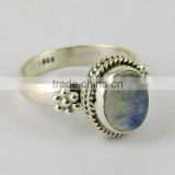 White Rainbow Moonstone 925 Sterling Silver Ring