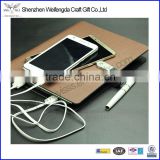 2016 fashion design office ring binder leather notebook with powerbank and usb disk                        
                                                Quality Choice