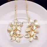 New Design Flower Dangle Jewelry Matte Long Earring Hook Wholesale thumbnail-6