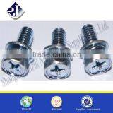 Full Thread Cross Slot Bolt With Washer Galvanizing