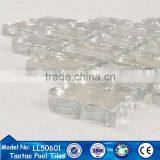 Transparent Diamond Glass Mosaic Tils Irregular Shape