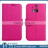 Leather Wallet Case For HTC M8, Purse Leather Case For HTC M8 thumbnail-1