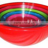 Solid Color Round Mixing Melamine Serving Salad Bowl Set