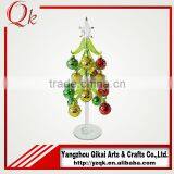 Hot Sell Nice Looking Glass Christmas Tree With Colorful Pendants