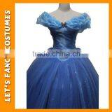 PGWC2620 2016 Newest Sandy Princess Cinderella Women Blue Dress Cosplay Costume Adult thumbnail-4