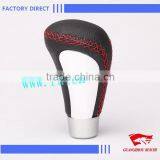 Universal Auto Gear Lever Shift Knob Leather Red Stitch Supplier thumbnail-2