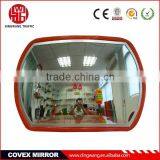 Red Mirror Frame Rectangular Convex Mirror