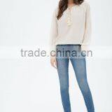 New Collection Loose Long Sleeved Chiffon Blouse Women thumbnail-2