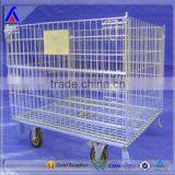 Warehouse Mesh Box Wire Cage Metal Bin Storage Cage-1 Factory Supplier