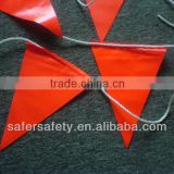 Red plastic flags PVC safety warning flag