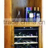 45 Bottles Double Layers Glass Door Wood Wine Cabinet thumbnail-2