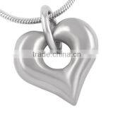 SRP8238 Engravable Blank Necklace Cremation Jewelry Keepsakes High Polish Hollow Heart Stainless Steel Cremation Urn Pendant thumbnail-1