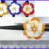 Foam Frangipani Flower Alligator Clips / Hair Accessories (FCH-11195) thumbnail-1