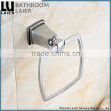 New Modern American Design Zinc Alloy Chrome Bathroom Set Accessories Square Towel Ring thumbnail-2
