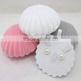 Velvet Shell Shape Box Shell Ring Box Velvet Packaging Box Ring Box thumbnail-3