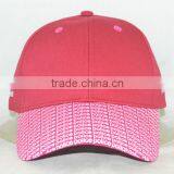 Guangzhou Hat Factory Professional Custom 6 Panel / 100% Cotton/pink/brim Printing/baseball Cap