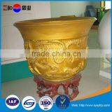 FRP Antique Garden Flower Pots Planter With Dragon Carving