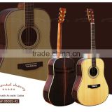 Handmade all solid AA+ grade spurce & rosewood neck mahogany+rosewood splice acoustic guitar