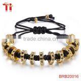Stainless Steel Jewelry Rhinestone Evil Eye Bracelet Gold Plated Beads for Jewelry Making thumbnail-1