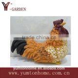 New design garden rooster animal resin figurine