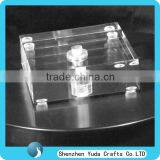 Clear Acrylic Block Cube, Acrylic Block With Solid Base Square Show