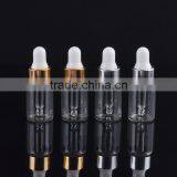 MUB Wholesale 5ml Essential Oil Glass Bottle With Glass Dropper &Silver Gold Cap thumbnail-1