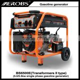 BS6500E 5.0 5.5KW electric start single phase gasoline generator