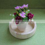 Round Tray Round Wooden Serving Tray Round Mirror Tray Round Wooden Tray for Home thumbnail-5