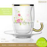 Handmade Popular Borosilicate Glass Double Wall Tea Glass Cup thumbnail-3