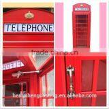 Botou Hengsheng Antique Red Telephone Kiosk London Telephone Booth for Sale thumbnail-3