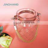 Wide Mouth Rope Handle Wire Reed Diffuser Glass Jar thumbnail-2