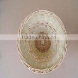 ROUND WILLOW WOVEN WICKER WASTE BASKET thumbnail-4