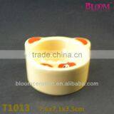 Mini Yellow Ceramic Portable Dog Water Bowl thumbnail-1