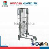 Storage Sided Roll Trolley Logistics Container Pallet 3 Sided A-Frame Nestable Roll Cage Rolling Metal Storage Cage thumbnail-2
