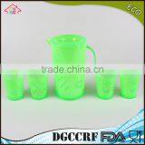 NBRSC Set of 5 Pcs Plastic Cold Water Kettle ps Water Jug Drinking Teapot PP Canteen Double Layer Watering Can thumbnail-1