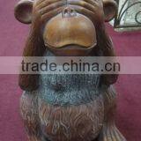 Home & Garden Ornament Fiberglass Clay Monkey Statue thumbnail-1