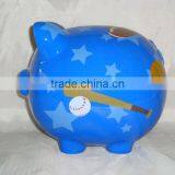 Ceramic Piggy Coin Bank With Baseball Design JM0908B thumbnail-1