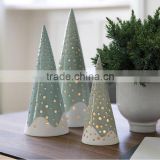 Tabletop Customized Lights up green Ceramic Christmas Tree