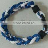 Hot Sale Braided Titanium Bangle/wristband/bracelet for Sport thumbnail-1