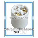 F316 E26 electrical ceramic lamp holder types