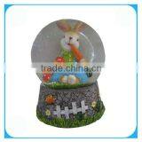 Easter Ornaments Decorations Resin Snow Globe Rabbit Design thumbnail-1