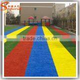 Wholesale Color Artificial Grass Landscaping Plastic Lawn Artificial Grass for Futsal Encryption Green Artificial Grass Factory thumbnail-3