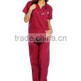 Women's Scrub Sets,Matching Top And Pants Solid Scrubs Medical Scrubs China Nursing Uniform With 6 Pockets Wholesale thumbnail-2