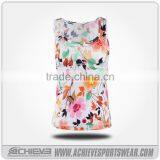 Lastest Ladies 100% Polyester Fashion Design Breathable Sport Yoga Running Vest thumbnail-3