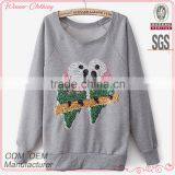 Fashion Polyester Wool Beading Long Sleeves High Quality Garment Manufacturer Womens Plaid Jacket thumbnail-1
