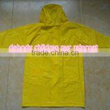 Kids PVC 0.13mm Yellow Raincoat for Kindergarten Azo Free thumbnail-2
