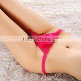 Stock Hot Women Sey Thongs G-String Open Crotch Panties Intimates Crotchless Briefs Lace Underwear Women Lingerie Summer Style thumbnail-2