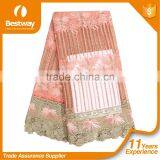 FL1213-4 100% Polyester Embroidery and Beaded French Laces Fabric thumbnail-4