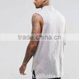 High Quality Fashion Oversized Sleeveless Turtle Neck Tee Shirt Made in China Custom Factory thumbnail-2
